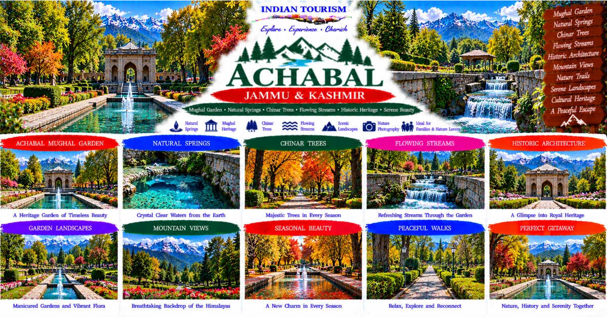 Achabal Mughal Garden Tourism Guide: Discovering Kashmir’s Historic Springs, Chinar Trees and Royal Garden Heritage