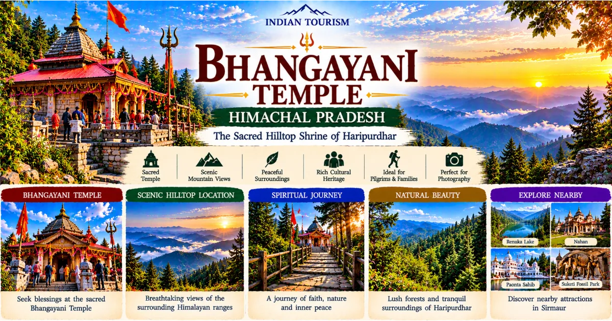Bhangayani Temple, Himachal Pradesh: Discover the Sacred Hilltop Shrine of Haripurdhar