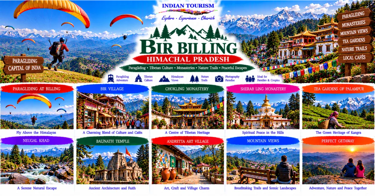 Bir Billing Tourism Guide: Paragliding Adventures, Tibetan Culture, Monasteries and the Beauty of the Kangra Valley