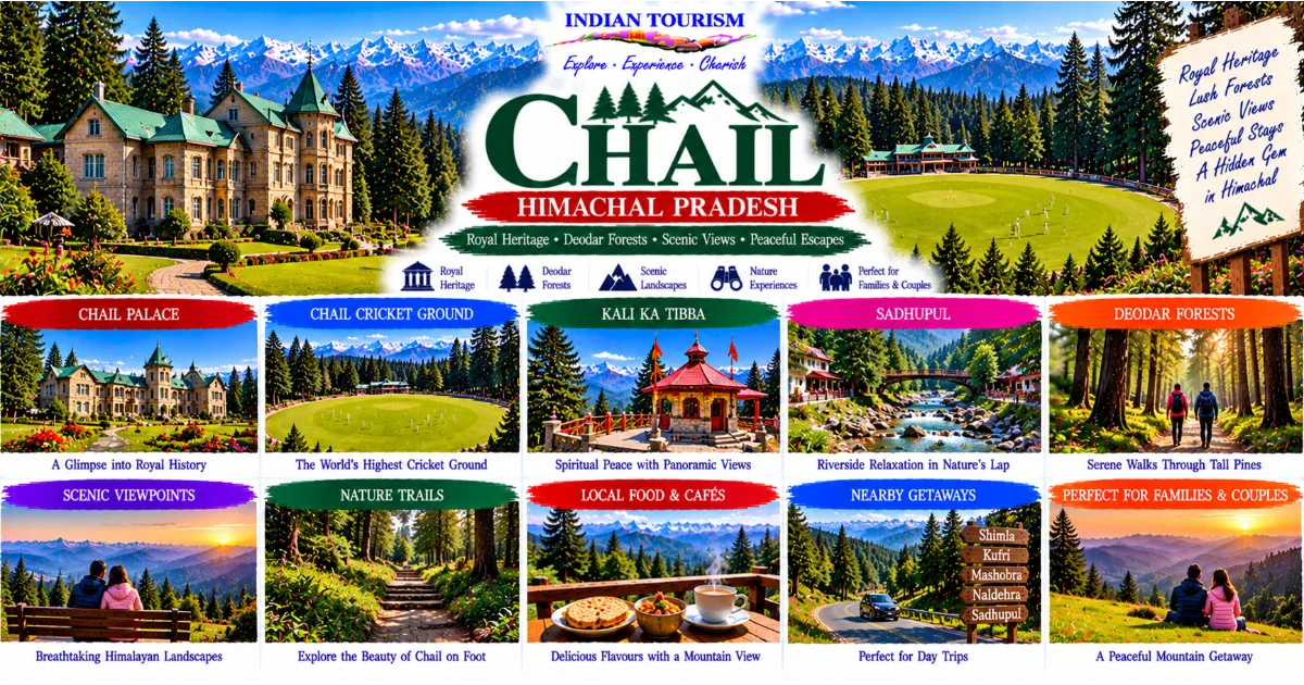 Chail Tourism Guide: Royal Heritage, Deodar Forests, Himalayan Views and Peaceful Mountain Escapes