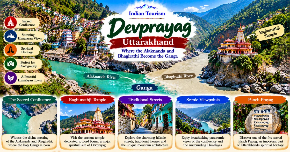 Devprayag, Uttarakhand: Where the Alaknanda and Bhagirathi Become the Ganga