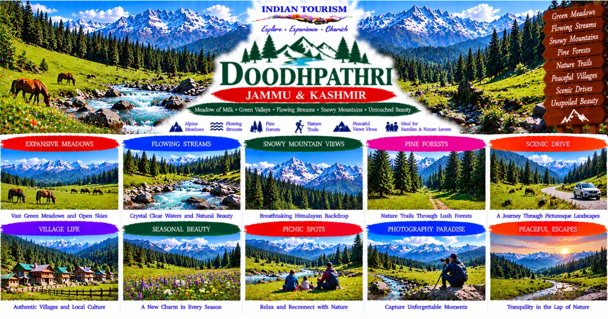 Doodhpathri Tourism Guide: Exploring Kashmir’s Meadow of Milk, Flowing Streams and Himalayan Serenity
