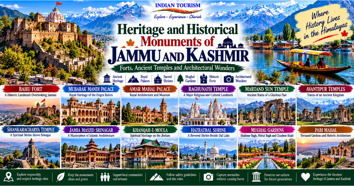 Heritage and Historical Monuments of Jammu and Kashmir: Exploring Forts, Ancient Temples and Architectural Wonders