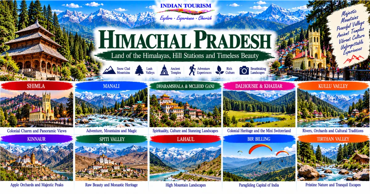 Himachal Pradesh Tourism: A Complete Introduction to the Land of the Himalayas, Hill Stations and Mountain Valleys