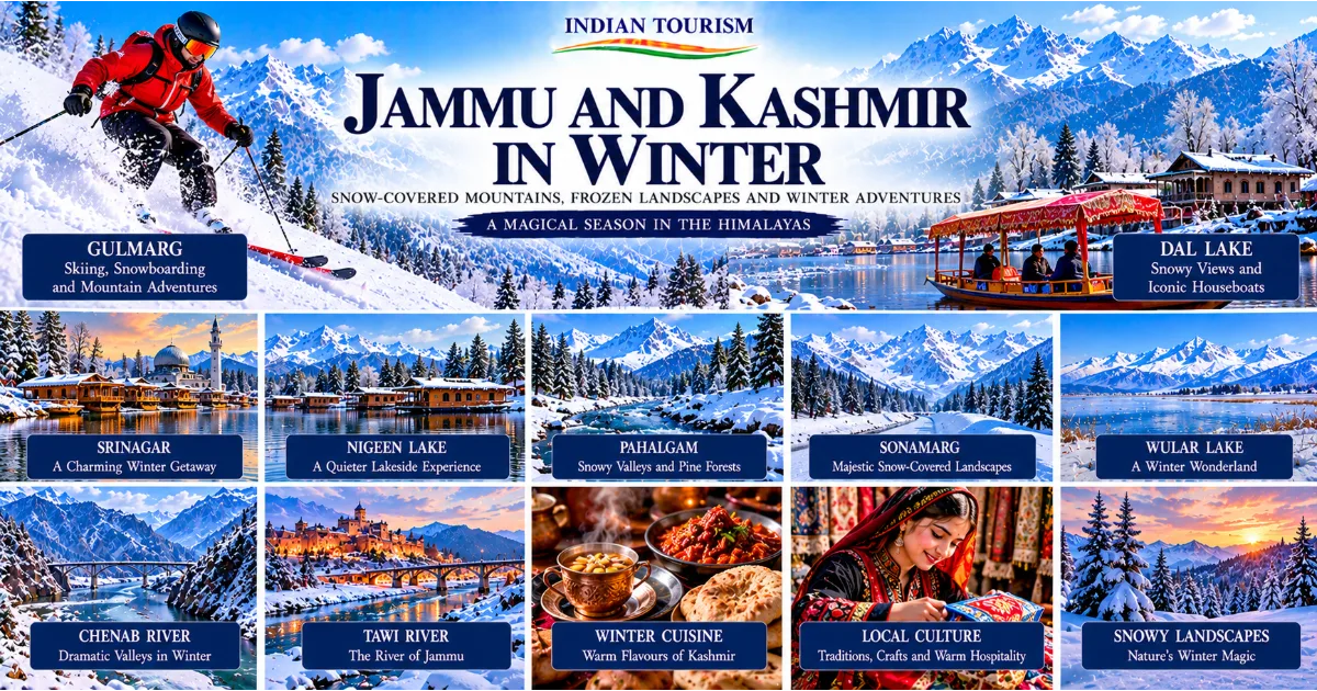 Jammu and Kashmir in Winter: Snow-Covered Mountains, Frozen Landscapes and Winter Adventures