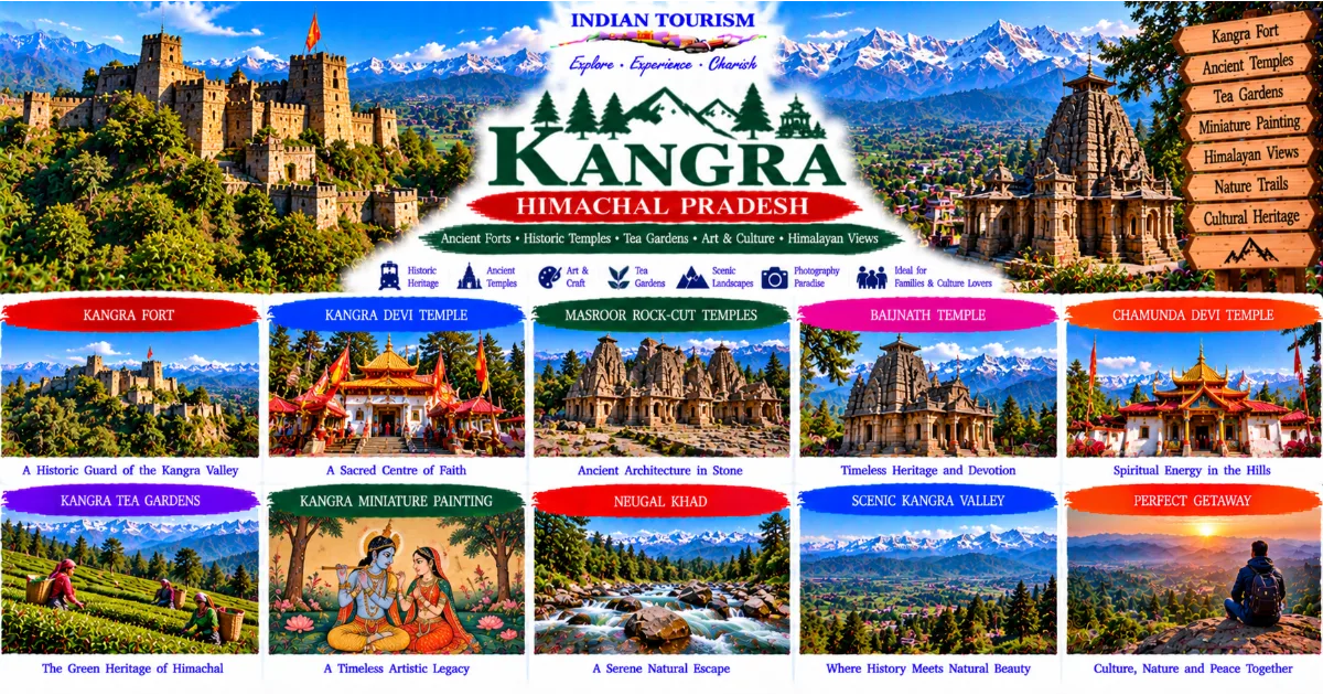 Kangra Tourism Guide: Ancient Forts, Historic Temples, Kangra Miniature Paintings and Himalayan Heritage