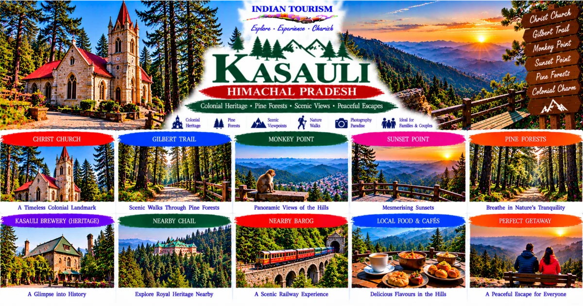 Kasauli Tourism Guide: Colonial Heritage, Pine Forests, Scenic Walks and Peaceful Himalayan Views