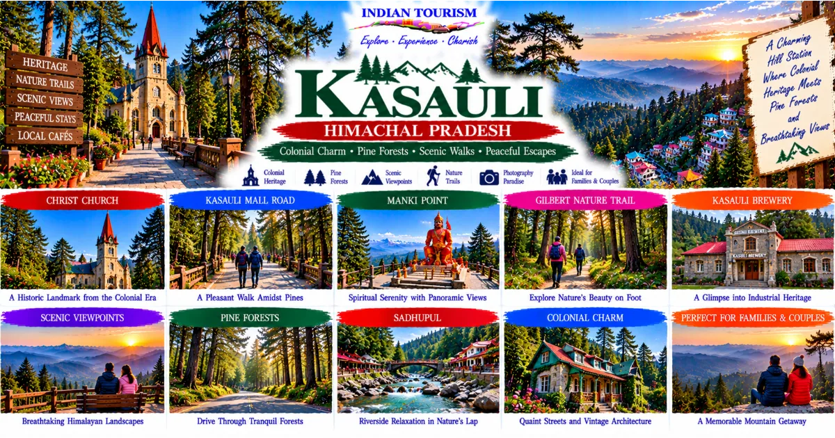Kasauli Tourism Guide: Colonial Heritage, Pine Forests, Scenic Walks and Peaceful Himalayan Views