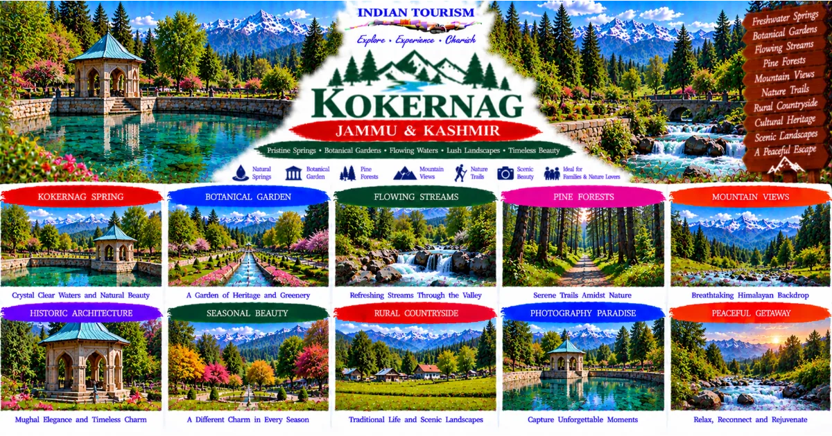 Kokernag Tourism Guide: Exploring Kashmir’s Famous Springs, Botanical Gardens and Tranquil Mountain Countryside
