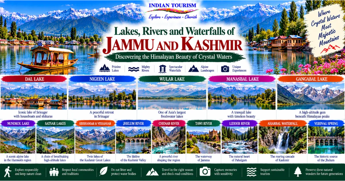 Lakes, Rivers and Waterfalls of Jammu and Kashmir: Discovering the Himalayan Beauty of Crystal Waters