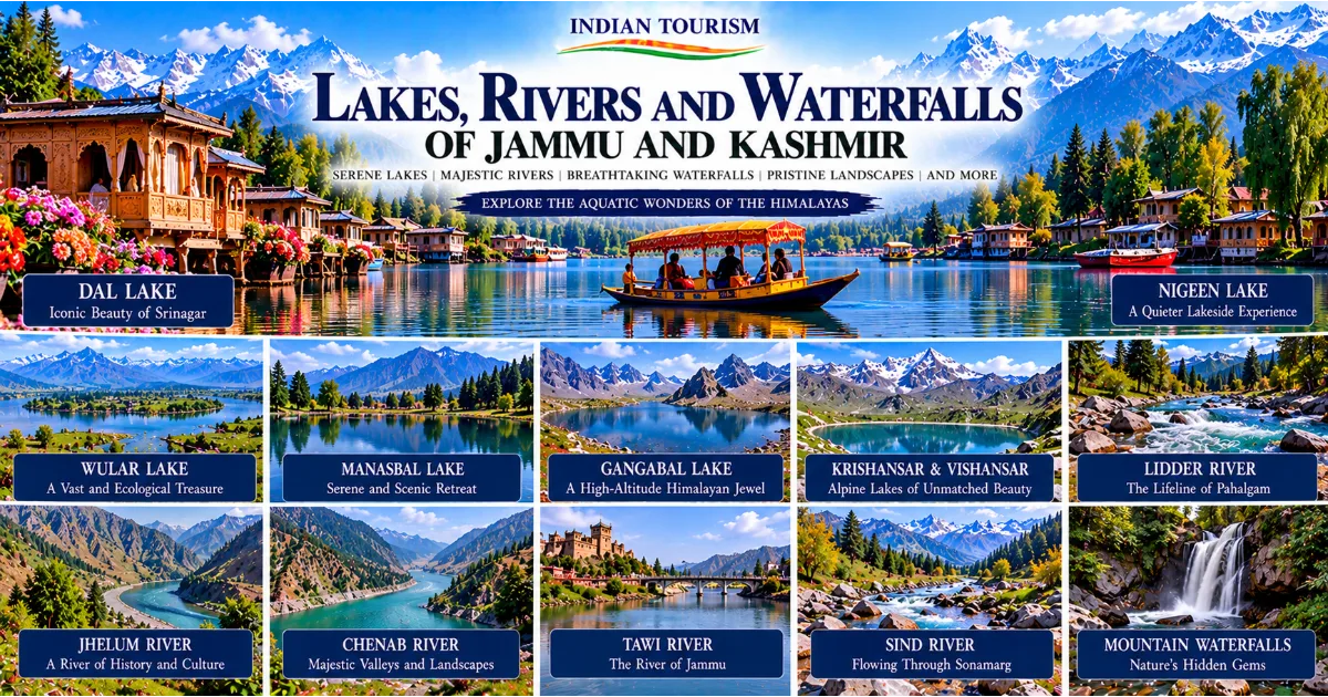 Lakes, Rivers and Waterfalls of Jammu and Kashmir: Exploring the Region's Aquatic Wonders