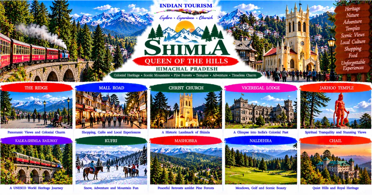 Shimla Tourism Guide: Exploring the Queen of the Hills, Colonial Heritage, Himalayan Views and Timeless Mountain Charm