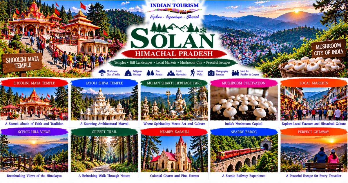 Solan Tourism Guide: Hill Landscapes, Historic Temples, Local Markets and the Cultural Heart of Himachal Pradesh