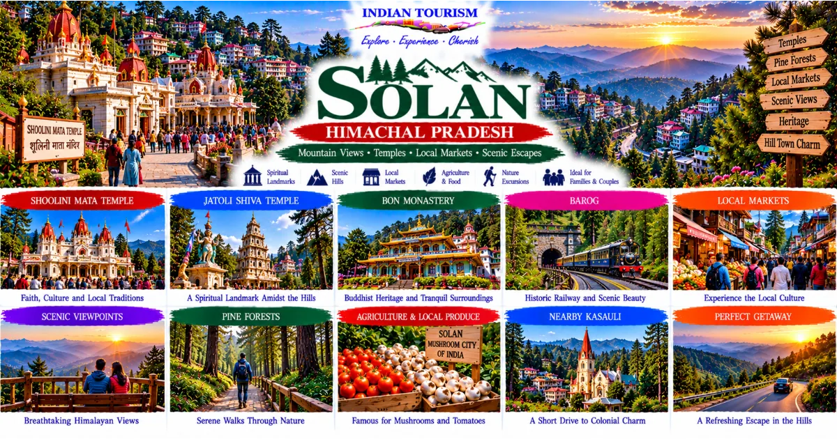 Solan Tourism Guide: Mountain Views, Temples, Heritage, Local Markets and the Cultural Heart of Southern Himachal Pradesh