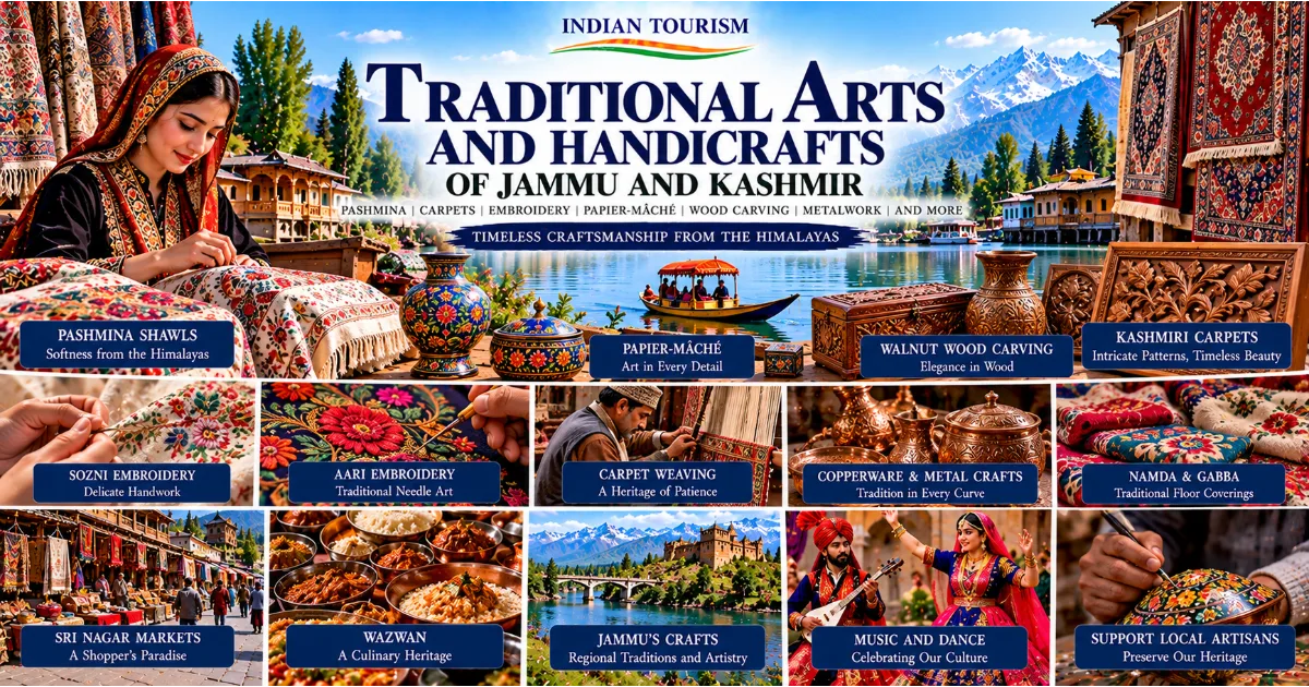 Traditional Arts and Handicrafts of Jammu and Kashmir: A Journey Through Kashmir's Finest Craftsmanship